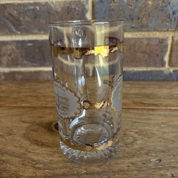 Culver Glass 22k Gold Charleston South Carolina Beer Mug - Picture 2 of 11